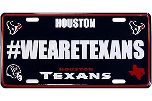 SISKIYOU NFL Houston Texans Hashtag License Plate, 12", Blue