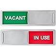 1 Pack Vacant/In Use Sign, Slider Door Indicator, Privacy/Do Not Disturb Sign for Office/Bathroom/Home Office/Conference Room, 7 x 2 Inch