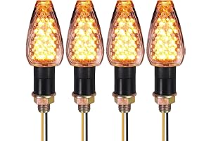 Justech 4 st E-märkta LED-blinkers motorcykel blinkande indikator 14 lysdioder vattentätt bärnstensljus 12 V för M10 Universa