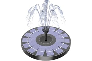 AISITIN Fontanna solarna z pompką do kąpieli ptaków z 6 dyszami, 2,5 W do ogrodu, stawu, basenu, akwarium i na zewnątrz