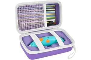 ANKHOH Hülle kompatibel mit 3Doodler Start+ Essentials (2022) für 3D-Stift-Set für Kinder, Aufbewahrungs-Organizer zum Drucken von Filament-Nachfüllpackungen und Micro-USB-Ladegerät (nur Box)