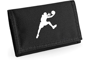 GANBAROU® Children Ripper Wallet Basketball Player Layup Black One Size