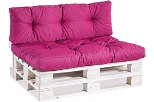 Gutekissen® Cojines para palets Cojines para palets PPI (Asiento 120x60, gesteppt Pink)