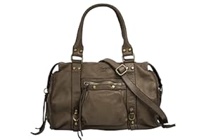 Samantha Look Sac shopping Femme cuir véritable | Made in Italy, Sac à bandoulière vintage, sac de transport avec fermeture éclair, grand sac à anses en cuir 021061