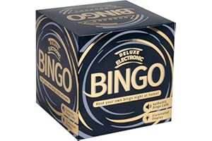 Ideal Deluxe Electronic Bingo Game | Host Bingo Night at Home | 4 Game Options | Includes Electronic Caller With Illuminated Screen & Catchphrases | Play With Friends & Family | 3+ Players | Age 4+