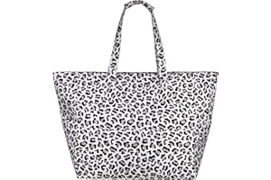 Huiguli Sacs de Plage Femmes XXL, Grand Sac De Bain avec Fermeture Éclair, Pliable Beach Bag Imperméable, Multi-Poches Cabas de Plage pour Piscine, Voyage, Shopping, Gym