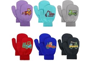 BONU Guanti per bambini - Guanti Elastici Caldi Invernali Guanti Elasticizzati Unisex per Ragazzi e Ragazze di 1~4 anni