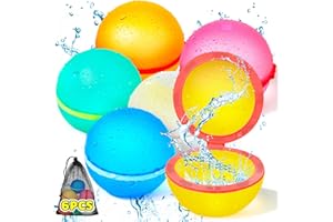 YLZZRS Wiederverwendbare Wasserbomben Selbstschließend,Silikon Magnet Wasserbomben für Kinder Erwachsene, Nachhaltige Selbstdichtende Wasserball, Outdoor Sommerspaß Wasserspielzeug für Party (6 Stück)