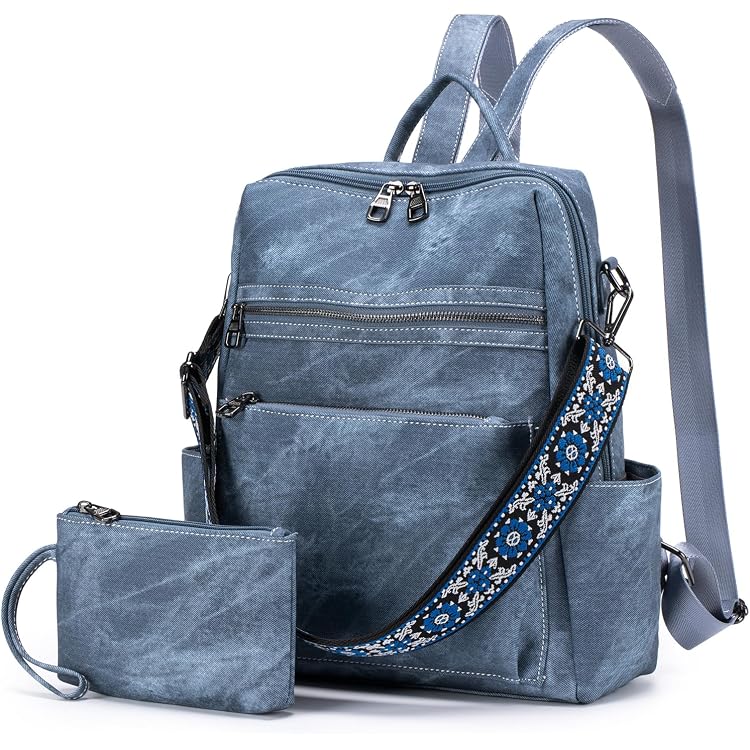 Sac à Dos Femme BUKESIYI | Faux Cuir Marron | Sac Seau Bandoulière | Antivol | Style Urbain