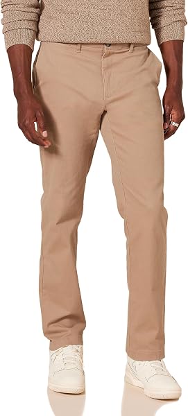 Amazon Essentials Pantalones Informales de Estilo Chino, Elásticos y de Corte Ajustado Hombre - 1