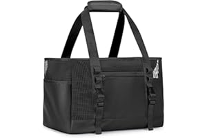 Yarwo Boat Gear Tote Bag, Waterproof Sandproof Boat Accessories Organizer with Marine-grade Coated Mesh and Wet Dry Pockets, Marine Storage Bag for Boating, Kayaking, Fishing, Trunk, Camping