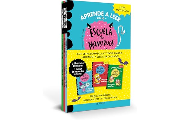 Aprender a leer en la Escuela de Monstruos - Pack con los libros 1, 2 y 3: En letra MAYÚSCULA para aprender a leer (Libros para niños a partir de 5 ... (libros para niños a partir de 5 años)