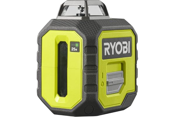 RYOBI - Niveau Laser Croix Rouge 360° RB360RLL - Ligne Horizontale Complète - Pour Pose Plinthes, Frises, Plafonds Suspendus & Alignement - Piles incluses