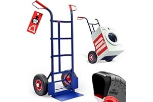 GARDEBRUK® Foldable Hand Truck | For Transporting Office Product A4 Paper Blue Roll | Fridge Freezer Moving Boxes Wardrobe | Load Up to 200 kg | Trolley for Moving House & Home Improvement | Blue