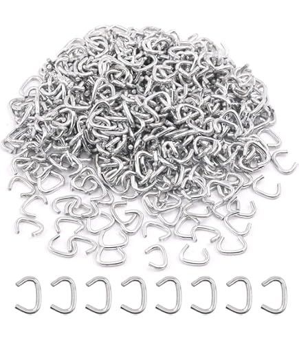thumbnail image 2 of Swpeet 360Pcs Galvanized Hog Rings With Pliers - 3/4, 1/2, 3/8 Inch Upholstery Kit For Auto & Furniture 2 of 9