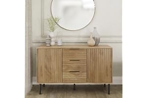 GFW Nervata Sideboard Cabinet Living Dining Room Oak