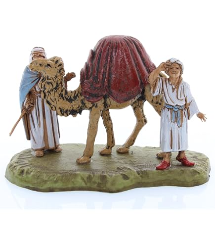 FADEDA Cammello/altezza: 15 cm/dipinta a mano/personaggi del presepe fedeli ai dettagli, decorazione della tavola di Natale accessori presepe