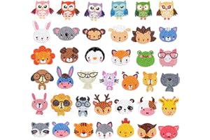 MLLTECH 39 Pezzi Pittura Diamante Adesivo 5D per Bambini | Diamond Painting Adesivo Animali Elfi Diamond Painting Kit Completo, Diamond Painting Kit per Bambini 5D Artigianato per Bambini Principianti Adulti
