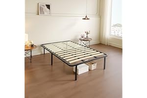 TEENO Rete 120x190 - Struttura Rinforzata 1×13 con Doppio Tubo Centrale, 8 Piedi in Acciaio, Legno Pioppo Ultra-Resistente, Ortopedico, Montaggio Senza Attrezzi