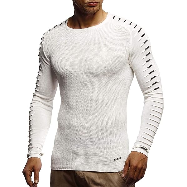 Leif Nelson Felpa con Cappuccio Uomo Maglione LN-8125 Grigio X-Large