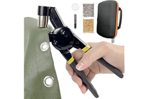 HAPDEN Eyelet Punch Kit with bag and 200 pcs 10mm Eyelets, Complete Eyelet & Grommet Kit for DIY Tarpaulin Ring Repair and Installation