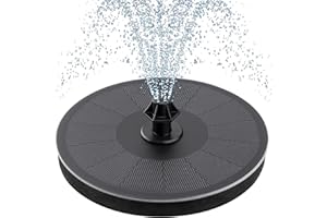Mademax Solar Bird Bath Fountain Pump, Upgrade 2.2W Solar Fountain with 4 Nozzle, Free Standing Floating Solar Powered Water Fountain Pump for Bird Bath, Garden, Pond, Pool, Outdoor