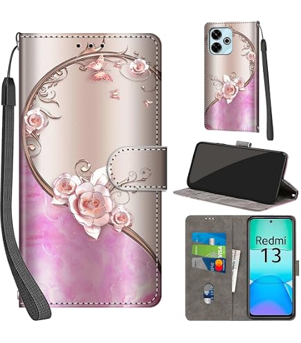 Custodia per Redmi 13 4G/Redmi Note 13R Cover Bling Rhinestones Case