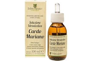 Tintura Madre Cardo Mariano Erbecedario, Integratore Depurativo Fegato, Rimedio Naturale Detox Fegato, Favorisce la funzionalità del fegato e l'eliminazione delle tossine in eccesso, 1 Flacone 50ml