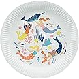 Talking Tables Mermaid Disposable Paper Plates Strong, Recyclable & Eco-Friendly Kids Birthday Party Tableware Decorations Under The Sea Themed Celebrations or Baby Shower | 8-Pack, WAVESPLATE