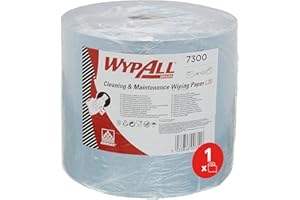 WypAll® L20 Wiping Paper 7300, Blue 2-Ply Jumbo Roll for Cleaning & Maintenance Tasks – 1 Roll x 500 Sheets