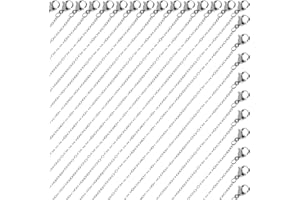 Matwsec 25 Pcs Silver Necklace Chain for Jewelry Making, Stainless Steel Necklace Chains Bulk Jewelry Chain with Lobster Clasps Fadeless Snake Cadenas for DIY Crafts Making (17.80 Inch)