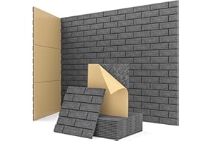 KUCHOOW Paneles Acusticos Autoadhesivos, 12 Piezas, Panel Acústico Decorativos para Paredes, Puertas, Techo, Acoustic Panels, Estudio, Gaming Habitacion, Dormitorio, 30 x 30 x 0,9 cm, Gris oscuro