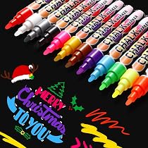 Feutres Craie Maqhpu - Lot De 6 Avec Autocollants Pour Tableau & Vitres
