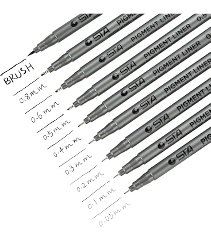 Staedtler Lot De 3 Stylos à Pointe Fine Pigment Liner Croquis Dessin Brouillon 0,3 Mm