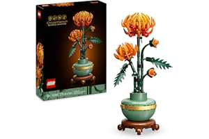 LEGO Botanicals Chrysanthemum, Flower Decoration from the Botanical Collection, Creative Building Kit for Adults, Maintenance Free Plant, Creative Hobby, Gift for Woman or Man 10368