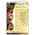 Carte Bonne Année Afie - Dorée Scintillante - Format 11,5x17 Cm - Fabriquée En France