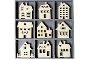 KNORR PRANDELL cArt-Us Scatola in Legno con Case, 10,5 x 10,5 cm, Naturale, 2,5 cm per Pezzo