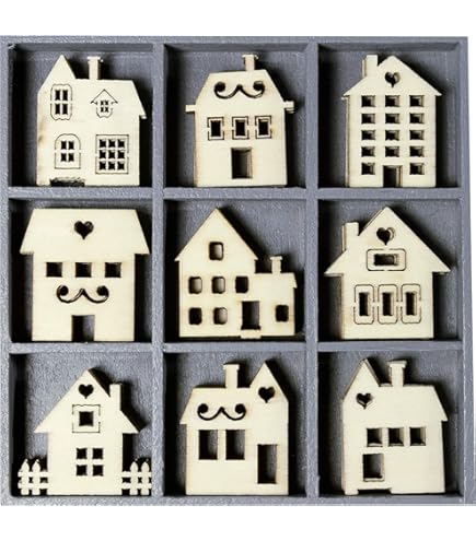 Miniature In Legno A Forma Di Cervo - 4 Pezzi, Naturale, 4-8 Cm, Spessore 5 Mm, Per Decorazioni Fai Da Te