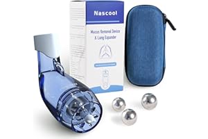 ‎NASCOOL Nascool Lungentrainer, Atemtrainer verbessert Lungenfunktion bei langfristiger Anwendung, ideal für COPD, Asthma Patienten, 3 Größen Edelstahlkugeln, Natürliche Atemübungsgerät für Lunge