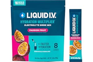 Liquid I.V. Hydration Multiplier Elektrolytpulver, einfaches Öffnen, Mischung für Ergänzungsgetränk (Passionsfrucht)