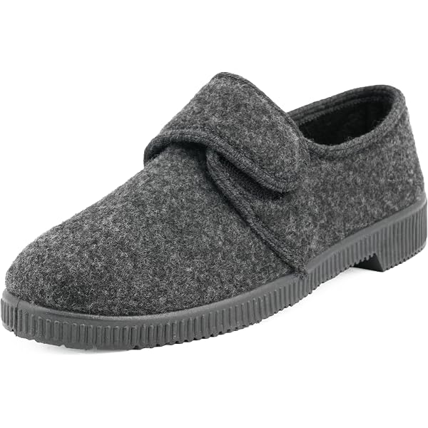 Chaussons Homme Sleepers Johnny - Microfibre Mémoire De Forme - Fermeture Scratch Bleu Marine Taille 46