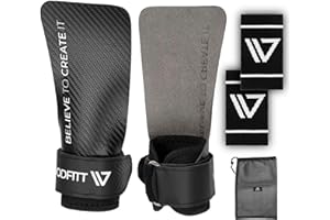 WODFITT Manique Crossfit | Gants Cross Training | Gants Crossfit pour Homme et Femme | Grip Antidérapants | Protège-Mains pour Haltérophilie, Tractions, WOD