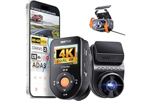 VANTRUE S1 Pro MAX 4K+4K Dual STARVIS 2 Dash CAM Coche, dashcam cámara Coche, 5G WiFi PlatePix AI GPS 360 Grados HDR Buffer, cámara para Coche, LTE Opcional, comandos de Voz, 1 TB máx.