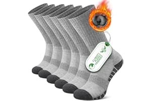 FALARY Calze Trekking in Lana Merino, Anti-Vescica, Calzini Sportivi Escursionismo da Uomo e Donna Nero Grigio 3 Paia