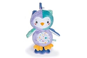 Clementoni 17268 Night Owl Light up Plush, Multi-Colour