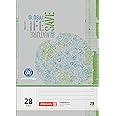 Brunnen 104412801 Squared Paper Notebook Recycled A4 16 Sheets Line Style 28 with Margin)