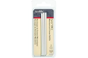 Darice General Pencil Blister de 3 recharges de Gommes stylos Blanches Factis