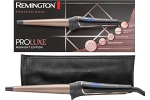 Remington Arricciacapelli - Ricci grandi Onde naturali, 25-38 mm – A Cono, Tecnologia OPTIheat per risultati duraturi; Imp. Pro+ per styling delicato; Display dig, Riscaldamento Fast, ProLuxe CI91W1B