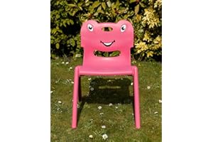 OMS HOME STORE Plastic Kids Chairs Indoor Outdoor Garden Stackable Toddler Children Chair (Light Pink)