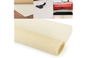 GLORHA Cream Multipurpose Non Slip Rug Pad, 80 X 150 cm Anti Slip Rug Underlay for Wooden Floors Tiles Doormat Sofas Chairs